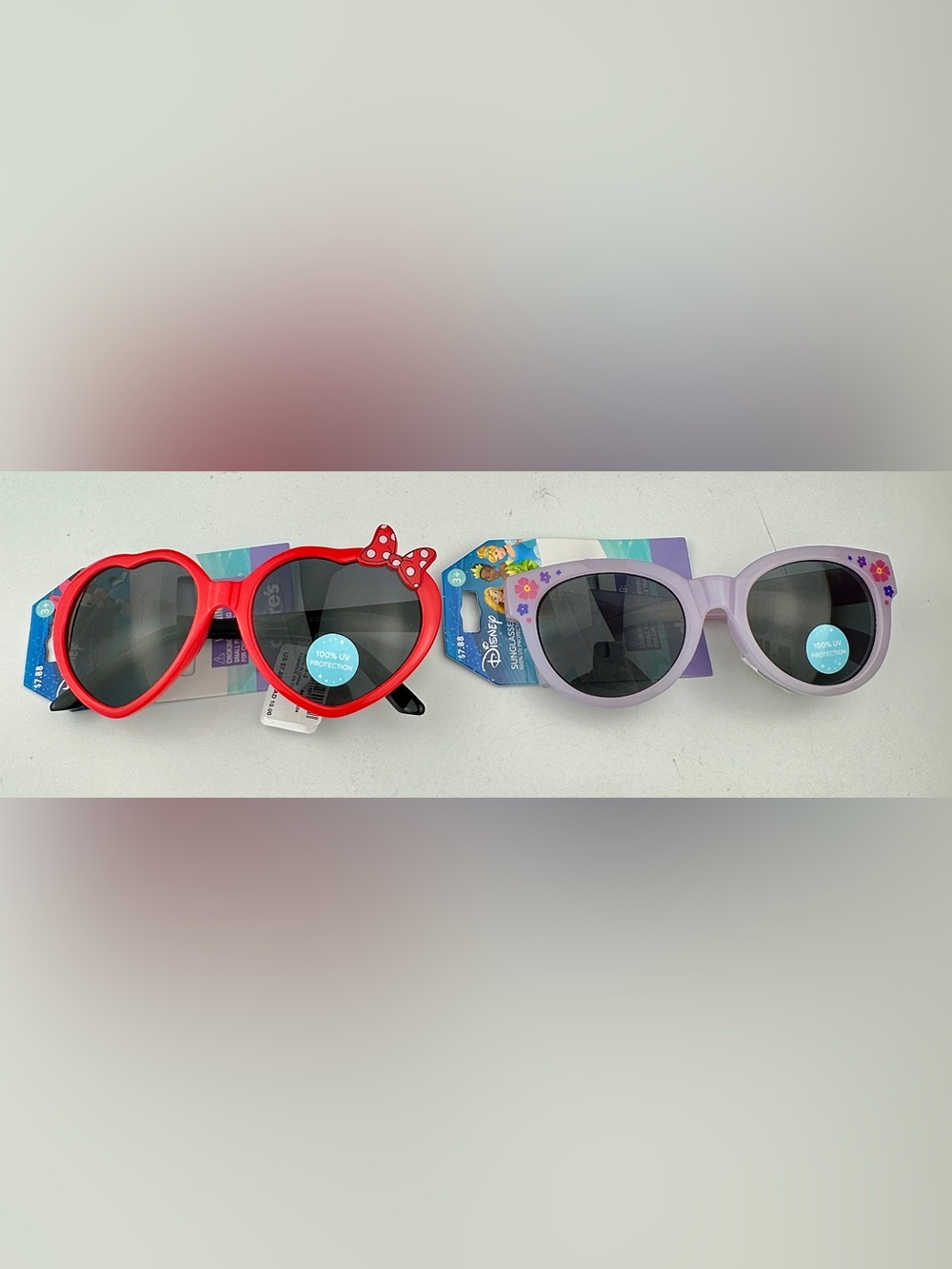 Disney Kids Sunglasses Lot of 2 Minnie Mouse + Princess 100% UV NWT